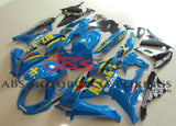 Light Blue and Yellow Rizla Fairing Kit for a 2009, 2010, 2011, 2012, 2013, 2014, 2015 & 2016 Suzuki GSX-R1000 motorcycle