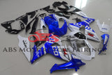 Blue and White Tyco Fairing Kit for a 2009, 2010, 2011, 2012, 2013, 2014, 2015 & 2016 Suzuki GSX-R1000 motorcycle