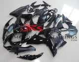 Gloss Black and Matte Black Fairing Kit for a 2009, 2010, 2011, 2012, 2013, 2014, 2015 & 2016 Suzuki GSX-R1000 motorcycle