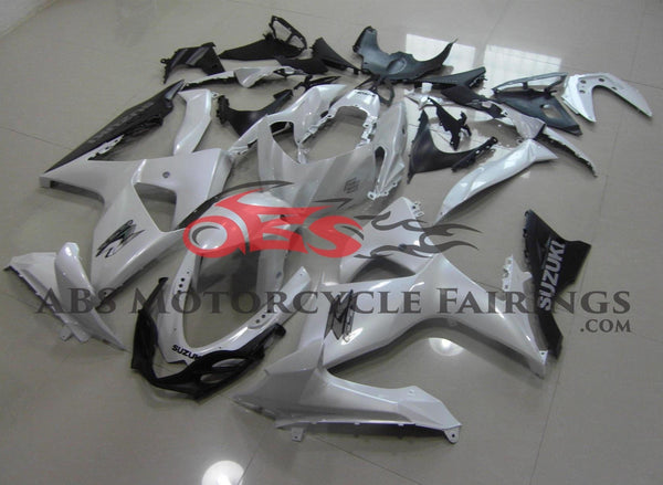 All White Fairing Kit for a 2009, 2010, 2011, 2012, 2013, 2014, 2015 & 2016 Suzuki GSX-R1000 motorcycle