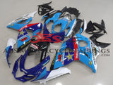 Blue, White, Red and Black Rockstar Fairing Kit for a 2009, 2010, 2011, 2012, 2013, 2014, 2015 & 2016 Suzuki GSX-R1000 motorcycle