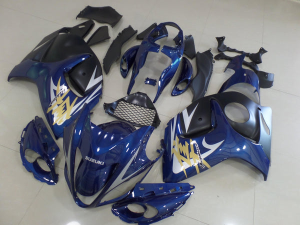 Suzuki GSXR1300 Hayabusa (2008-2019) Navy Blue, Matte Black, Gold & Silver Fairings