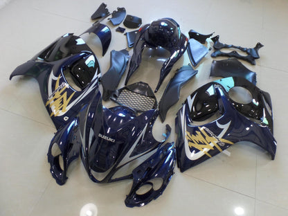 Navy Blue, Black, Gold and Silver Fairing Kit for a 2008, 2009, 2010, 2011, 2012, 2013, 2014, 2015, 2016, 2017, 2018 & 2019 Suzuki GSX-R1300 Hayabusa motorcycle