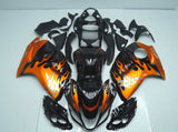 Suzuki GSXR1300 Hayabusa (2008-2019) Black & Orange Flame Fairings