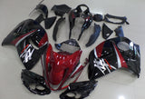 Dark Red, Black and Silver Fairing Kit for a 2008, 2009, 2010, 2011, 2012, 2013, 2014, 2015, 2016, 2017, 2018 & 2019 Suzuki GSX-R1300 Hayabusa motorcycle