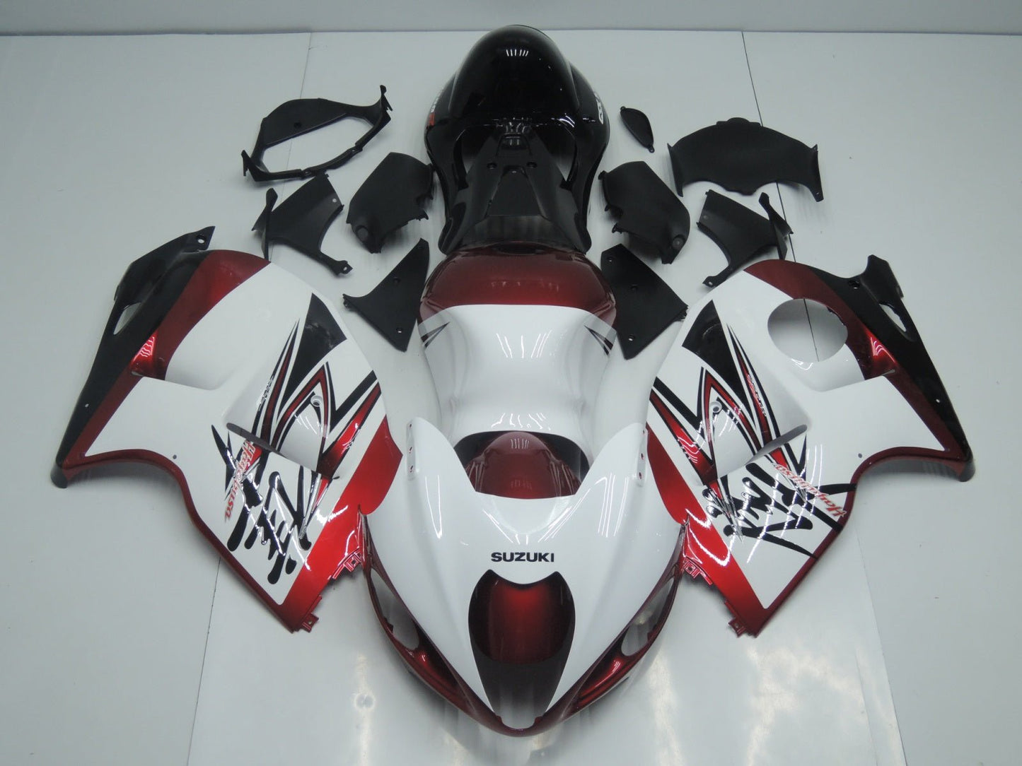 Suzuki GSXR1300 Hayabusa (1999-2007) White, Candy Red & Black Fairings