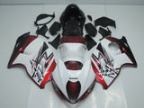 White, Candy Red and Black Fairing Kit for a 1999, 2000, 2001, 2002, 2003, 2004, 2005, 2006, & 2007 Suzuki GSX-R1300 Hayabusa motorcycle
