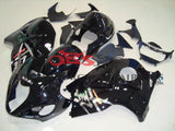Black and Chrome Fairing Kit for a 1999, 2000, 2001, 2002, 2003, 2004, 2005, 2006, & 2007 Suzuki GSX-R1300 Hayabusa motorcycle