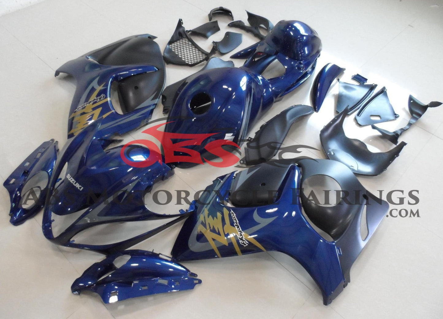 Suzuki GSXR1300 Hayabusa (2008-2019) Navy Blue, Black & Gold Fairings