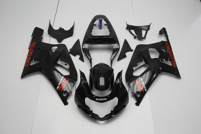 Suzuki GSXR600 (2000-2003) Matte Black & Red Fairings