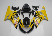 Black, Yellow and Silver Fairing Kit for a 2000, 2001, 2002 & 2003 Suzuki GSX-R750 motorcycle