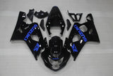 Black and Blue Fairing Kit for a 2004 & 2005 Suzuki GSX-R600 motorcycle