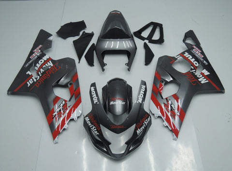 Suzuki GSXR600 (2004-2005) Silver & Red Fairings