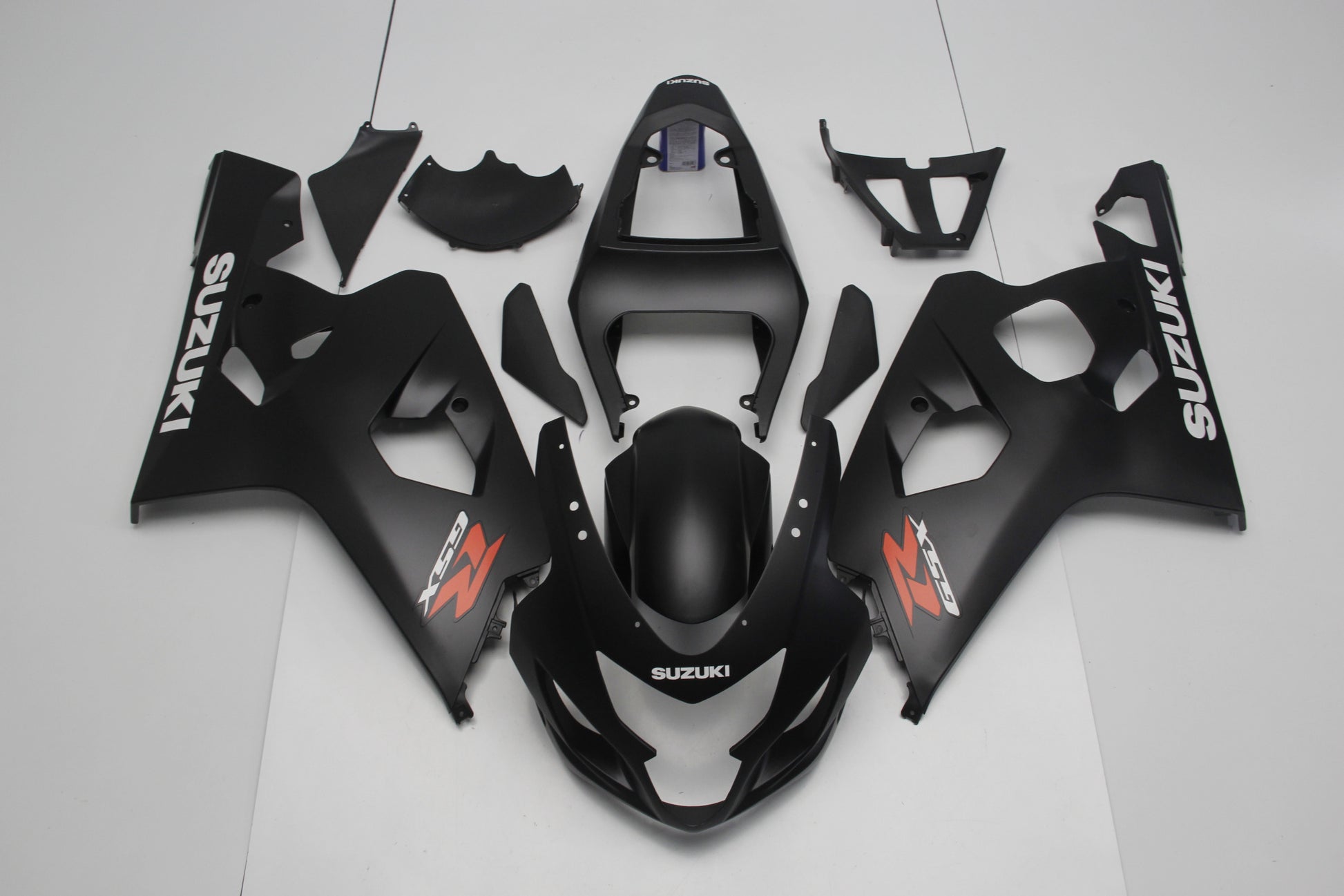 Suzuki GSXR600 (2004-2005) Matte Black, White & Red Fairings