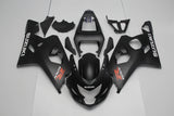 Matte Black, White and Red Fairing Kit for a 2004 & 2005 Suzuki GSX-R750 motorcycle