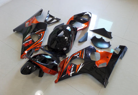 Suzuki GSXR750 (2004-2005) Black, Orange & Silver Fairings