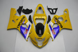 Yellow, Blue and White Fairing Kit for a 2004 & 2005 Suzuki GSX-R750 motorcycle