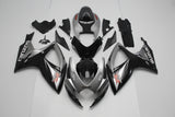 Black and Silver Fairing Kit for a 2006 & 2007 Suzuki GSX-R600 motorcycle.