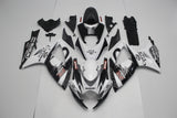 Suzuki GSXR600 (2006-2007) White, Black & Red Tribal Fairings