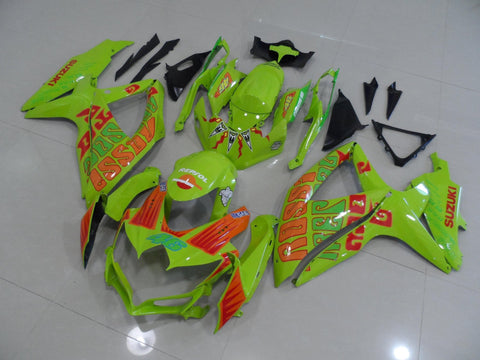 Suzuki GSXR600 (2008-2010) Green & Orange Rossi Fairings