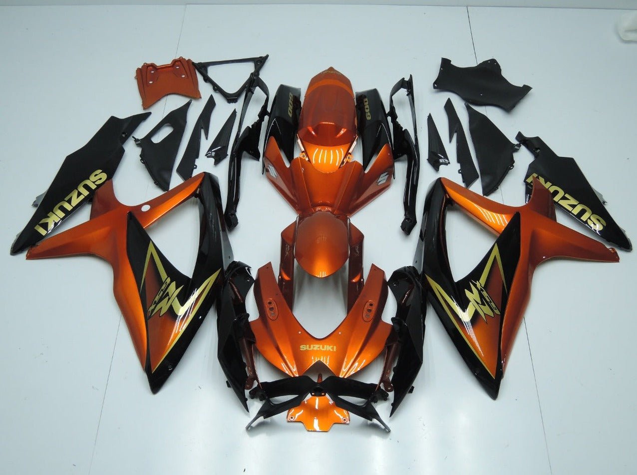 Suzuki GSXR750 (2008-2010) Orange, Gold & Black Fairings