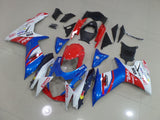 Blue, Red and White Fairing Kit for a 2011, 2012, 2013, 2014, 2015, 2016, 2017, 2018, 2019, 2020 & 2021 Suzuki GSX-R750 motorcycle