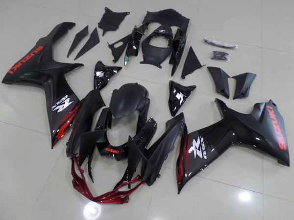 Suzuki GSXR600 (2011-2023) Matte Black, Red & White Fairings