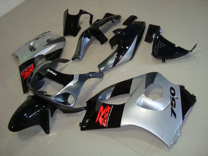 Suzuki GSXR 750 Fairings (1996-1999) Black, Silver at KingsMotorcycleFairings.com
