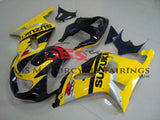 Yellow, Black and Silver Fairing Kit for a 2000, 2001, 2002 & 2003 Suzuki GSX-R750 motorcycle