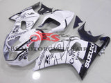 White and Black Corona Fairing Kit for a 2000, 2001, 2002 & 2003 Suzuki GSX-R600 motorcycle