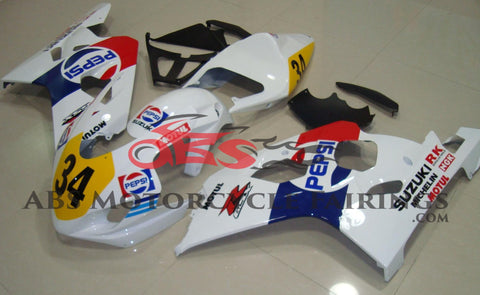 Suzuki GSXR600 (2004-2005) White PEPSI Race Fairings
