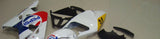 White PEPSI Race Fairing Kit for a 2004 & 2005 Suzuki GSX-R600 motorcycle