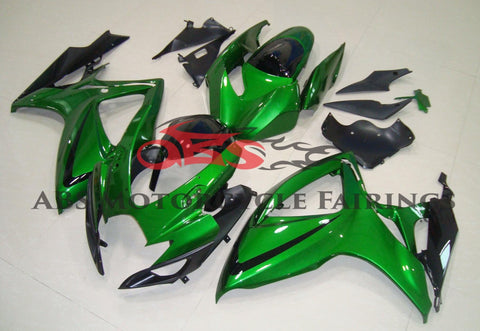 Green and Black Fairing Kit for a 2006 & 2007 Suzuki GSX-R750 motorcycle