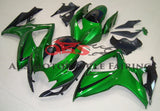 Green and Black Fairing Kit for a 2006 & 2007 Suzuki GSX-R600 motorcycle