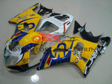 Yellow, Blue and White Corona Fairing Kit for a 2000, 2001, 2002 & 2003 Suzuki GSX-R600 motorcycle