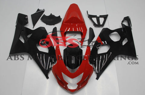 Red and Black Fairing Kit for a 2004 & 2005 Suzuki GSX-R750 motorcycle