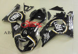 Black Lucky Strike Fairing Kit for a 2004 & 2005 Suzuki GSX-R750 motorcycle
