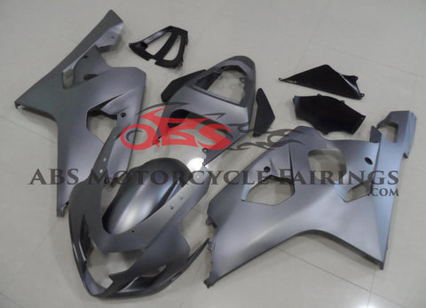 Matte Silver Fairing Kit for a 2004 & 2005 Suzuki GSX-R750 motorcycle