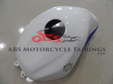 White, Blue and Red Fairing Kit for a 2004 & 2005 Suzuki GSX-R600 motorcycle