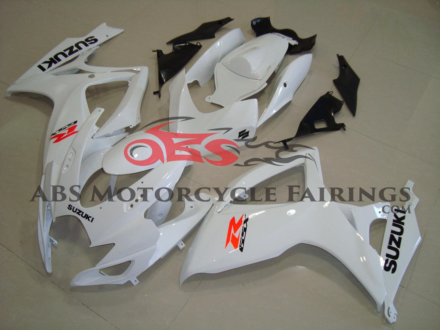 White Fairing Kit for a 2006 & 2007 Suzuki GSX-R600 motorcycle