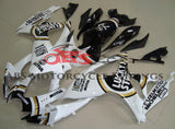 White and Black Lucky Strike Fairing Kit for a 2006 & 2007 Suzuki GSX-R600 motorcycle