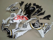 White and Black Lucky Strike Fairing Kit for a 2006 & 2007 Suzuki GSX-R750 motorcycle