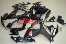 Matte Black and Gloss Black Fairing Kit for a 2006 & 2007 Suzuki GSX-R600 motorcycle