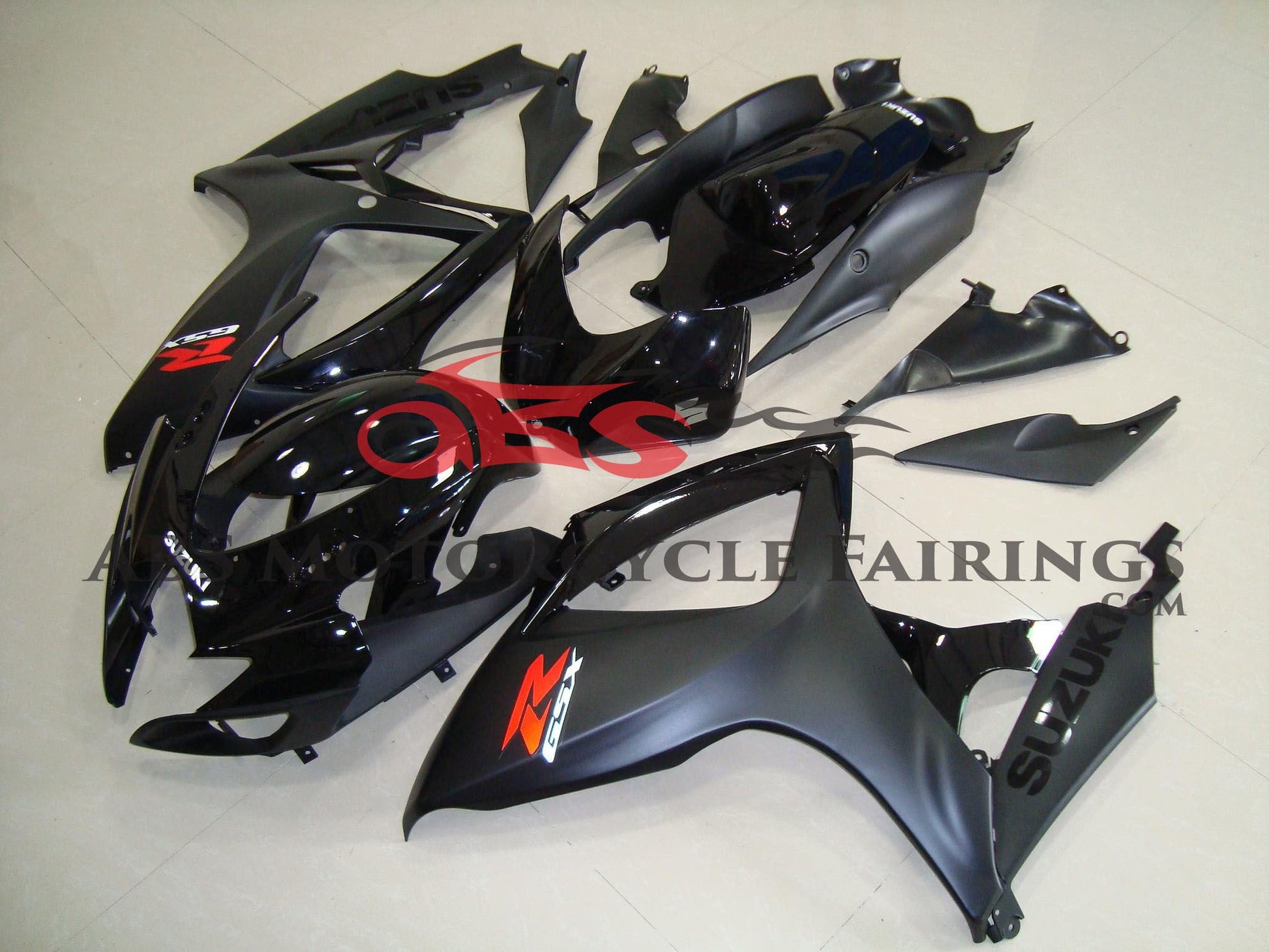 Suzuki GSXR600 (2006-2007) Gloss Black & Matte Black Fairings