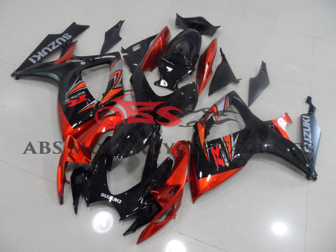 Suzuki GSXR600 (2006-2007) Black & Orange Fairings