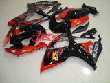 Black and Orange Fairing Kit for a 2006 & 2007 Suzuki GSX-R600 motorcycle
