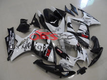 White and Black Corona Fairing Kit for a 2006 & 2007 Suzuki GSX-R750 motorcycle