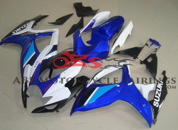 Blue, White and Black Fairing Kit for a 2006 & 2007 Suzuki GSX-R600 motorcycle