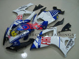 White and Blue FIAT Fairing Kit for a 2006 & 2007 Suzuki GSX-R750 motorcycle