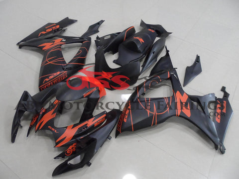 Suzuki GSXR750 (2006-2007) Matte Black & Matte Red Fairings